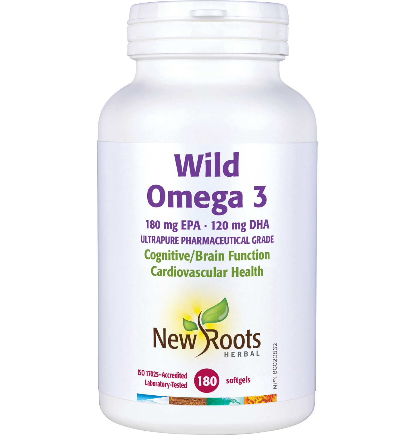 New Roots Herbal - Wild Omega 3 EPA 180mg DHA 120mg