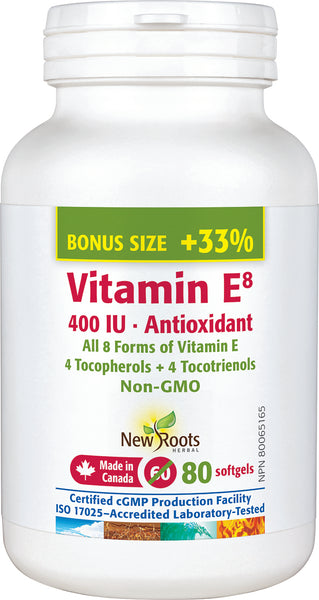 New Roots Herbal - Vitamin E8 400 IU - Bonus