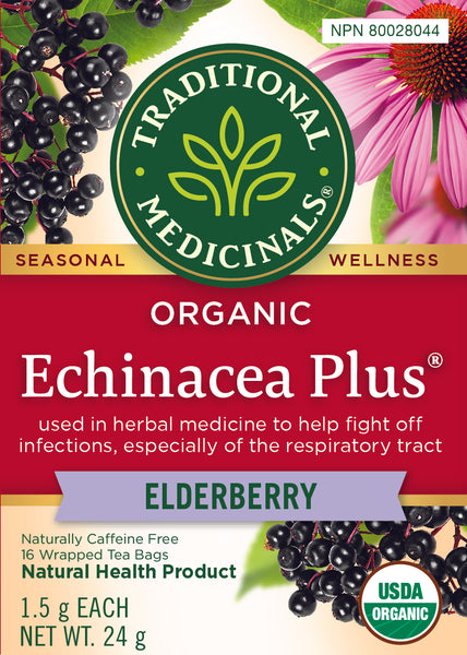 Traditional Medicinals - Organic Echinacea Plus Tea - Elderberry