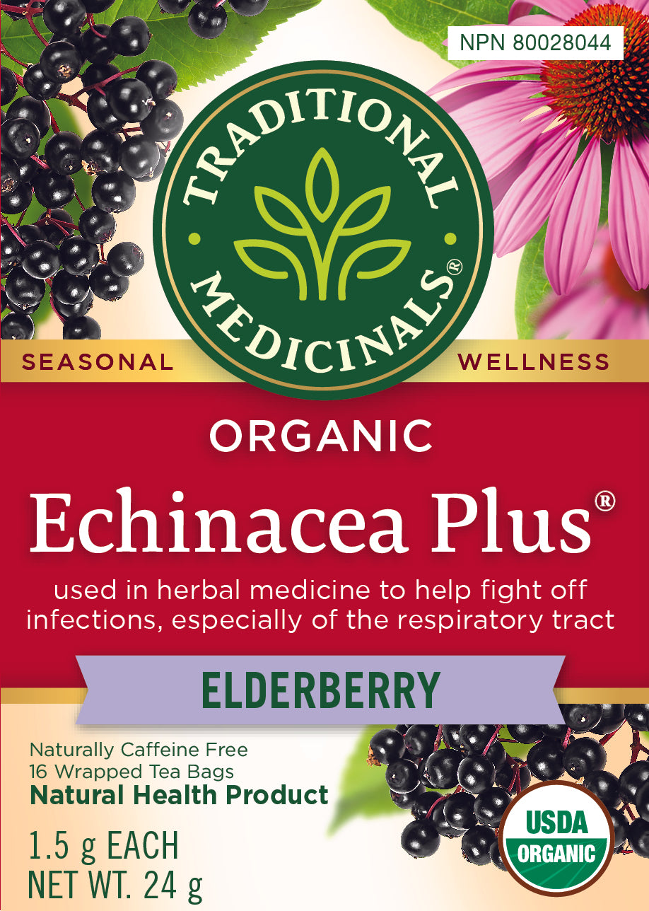 Traditional Medicinals - Organic Echinacea Plus Tea - Elderberry