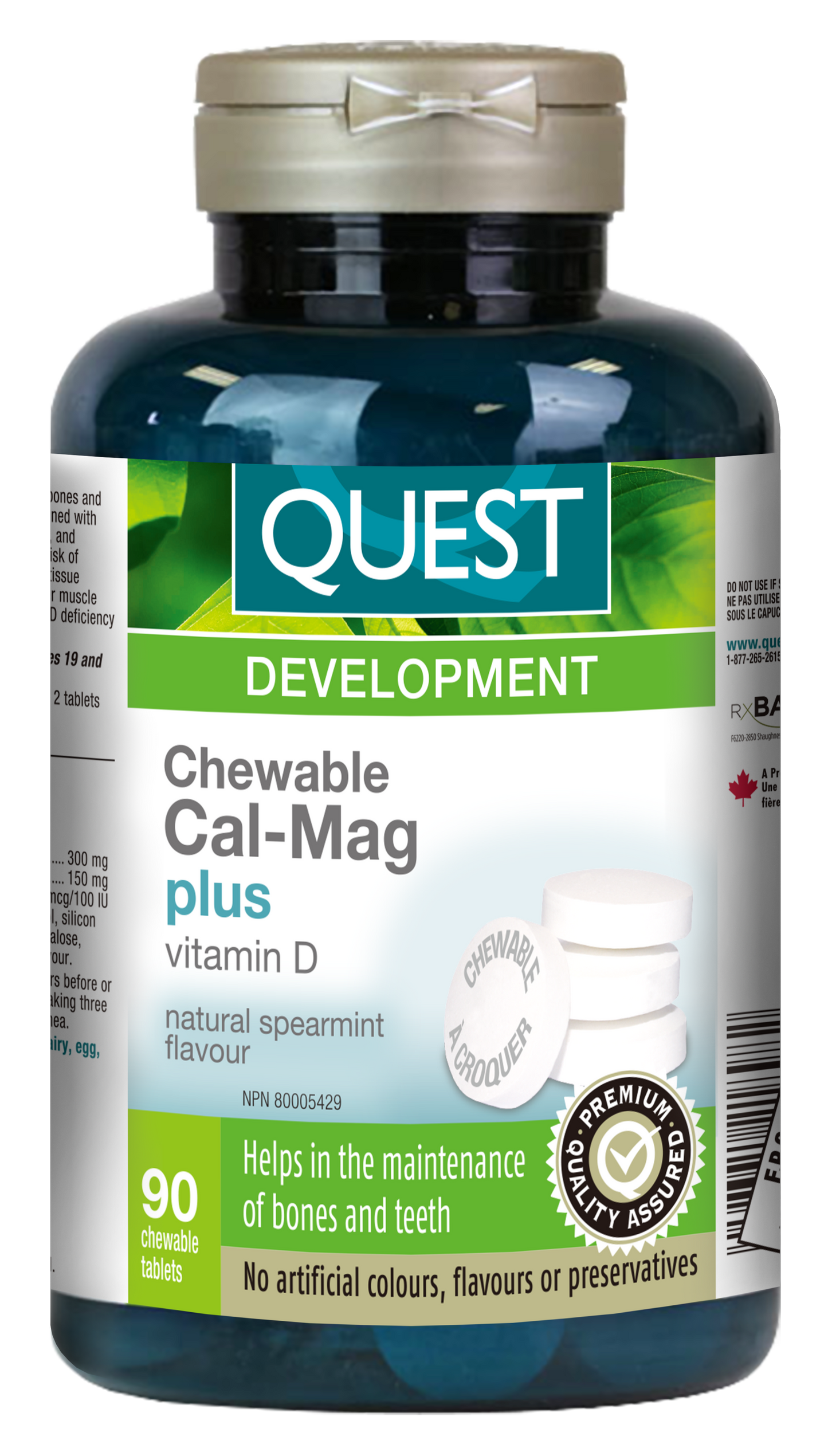 Quest - Chewable Cal-Mag plus Vitamin D