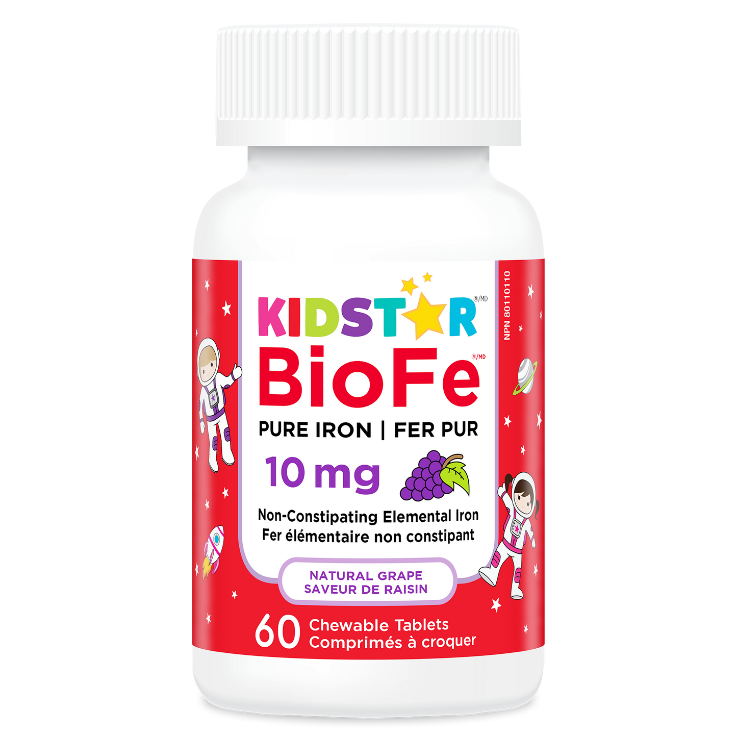 KidStar Nutrients - BioFe Pure Iron 10 mg Natural Grape