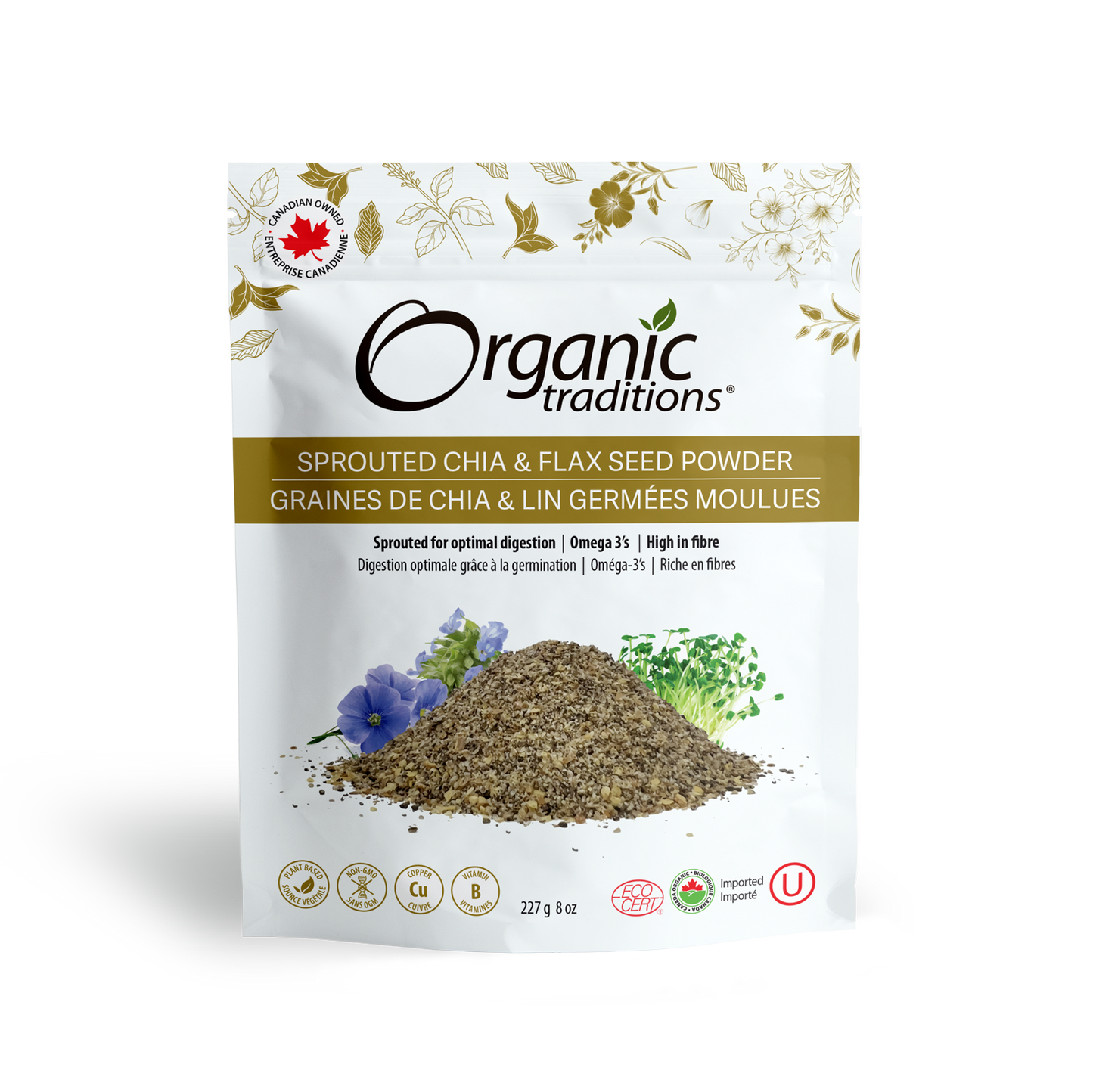 Organic Traditions - Sprouted Chia & Flax Seed Powder