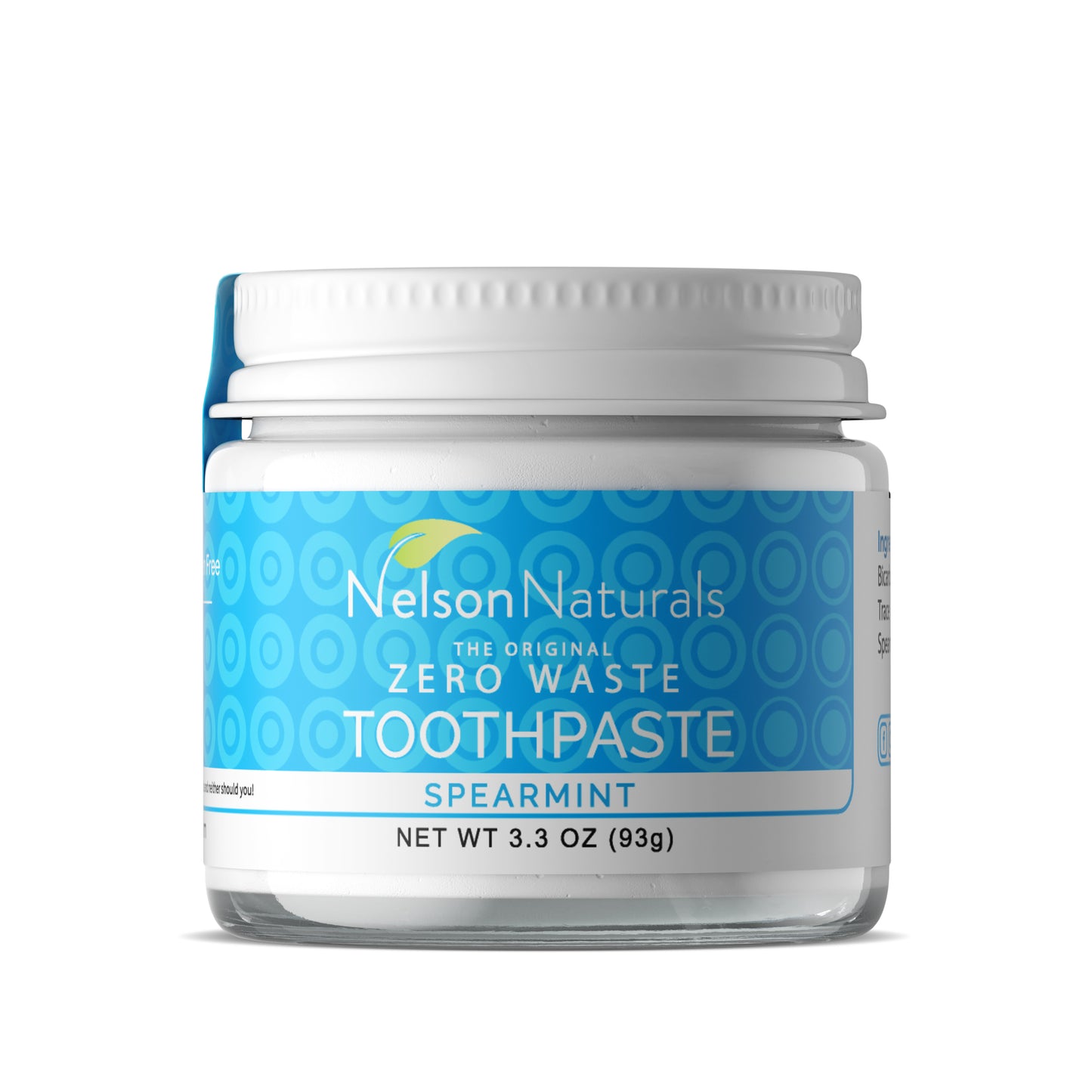 Nelson Naturals - Zero Waste Toothpaste - Spearmint