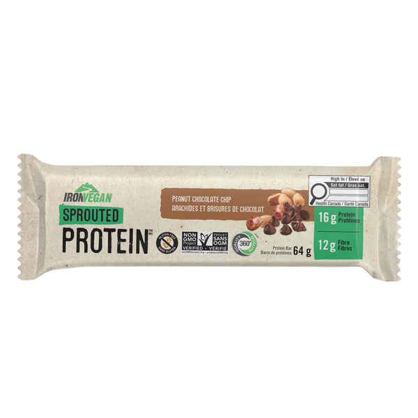 Iron Vegan - Sprouted Protein Bar Peanut Chocolate Chip