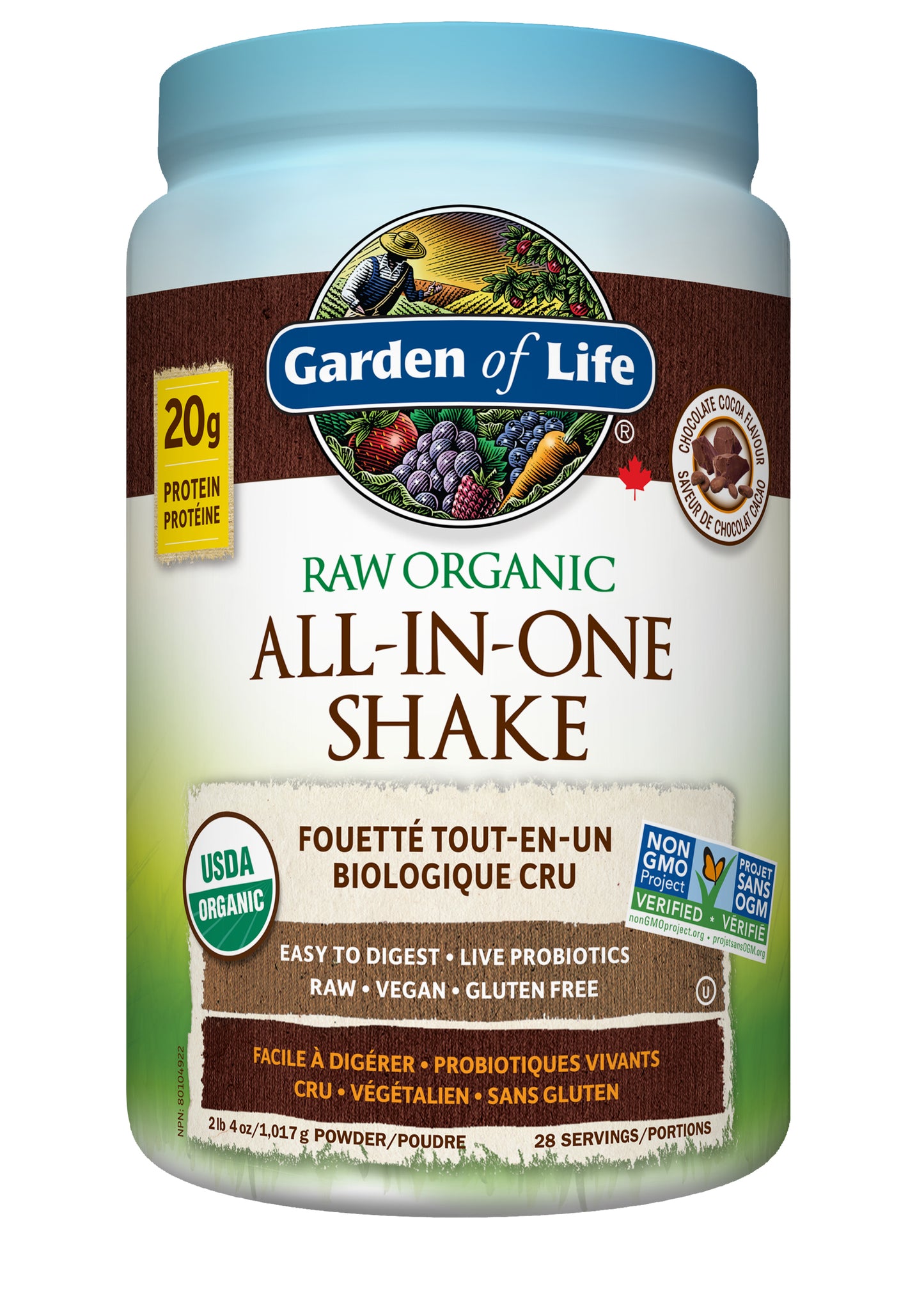 Garden of Life - Raw Organic All-In-One Shake Chocolate Cocoa
