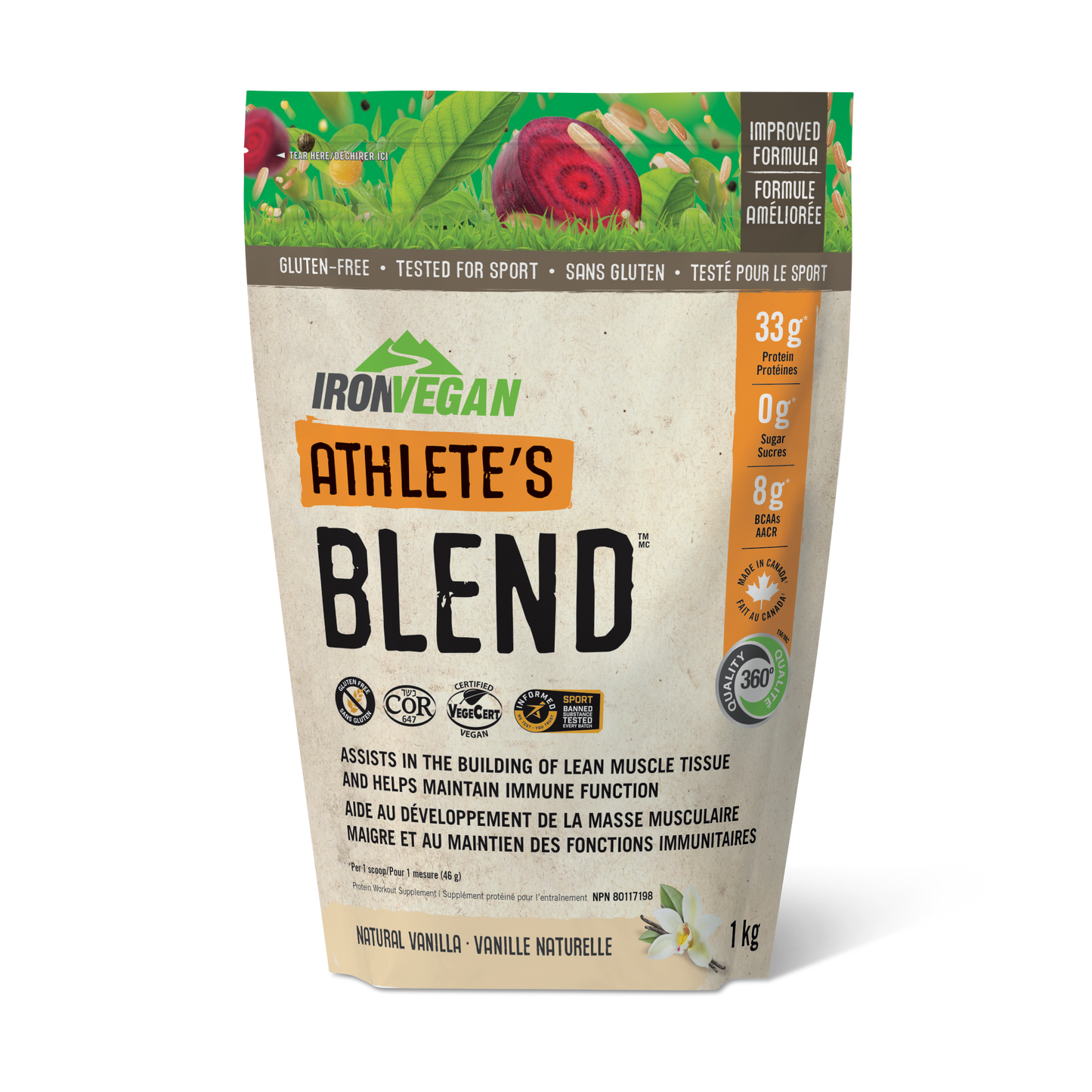 Iron Vegan - Athlete's Blend Natural Vanilla