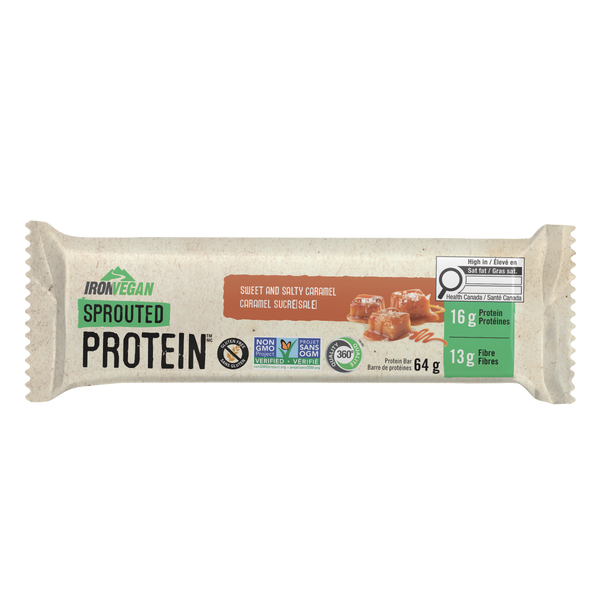 Iron Vegan - Sprouted Protein Bar Sweet and Salty Caramel