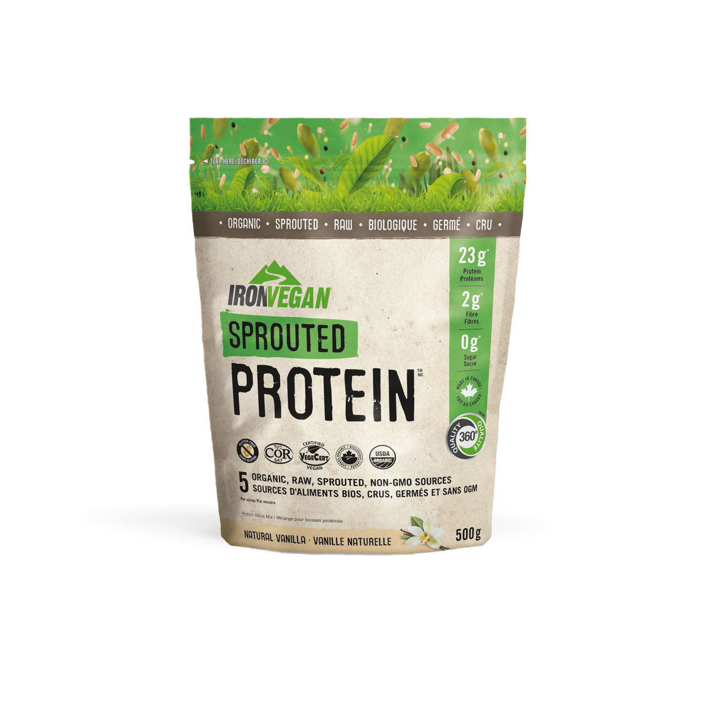Iron Vegan - Sprouted Protein Natural Vanilla Flavour