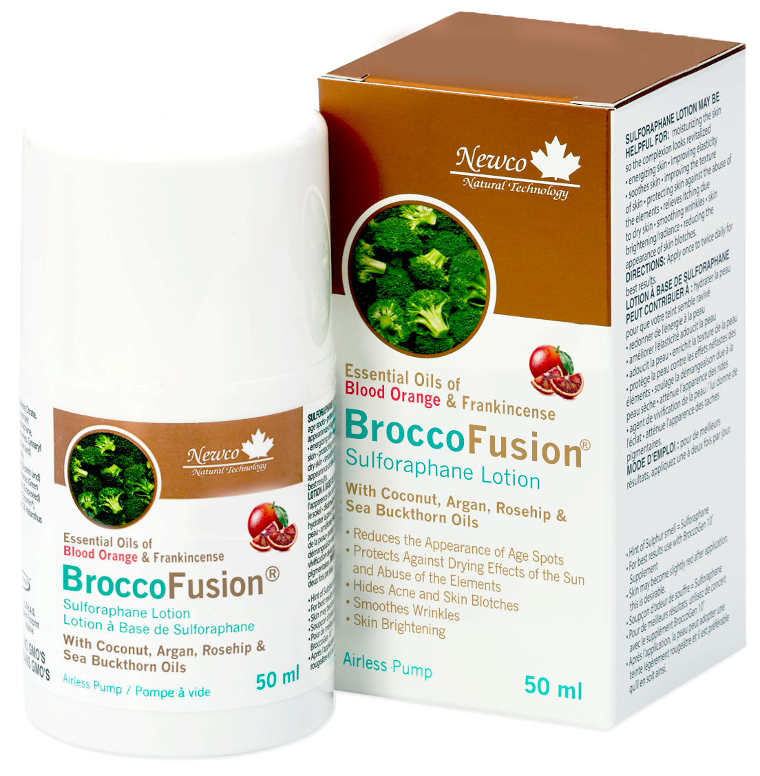 Newco - Broccofusion Sulforaphane Lotion - Blood Orange & Frankincense