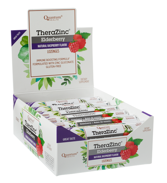 Quantum Health - TheraZinc Lozenges - Elderberry Raspberry
