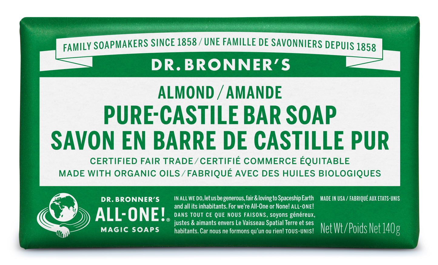 Dr. Bronner's - Pure Castile Bar Soap Almond