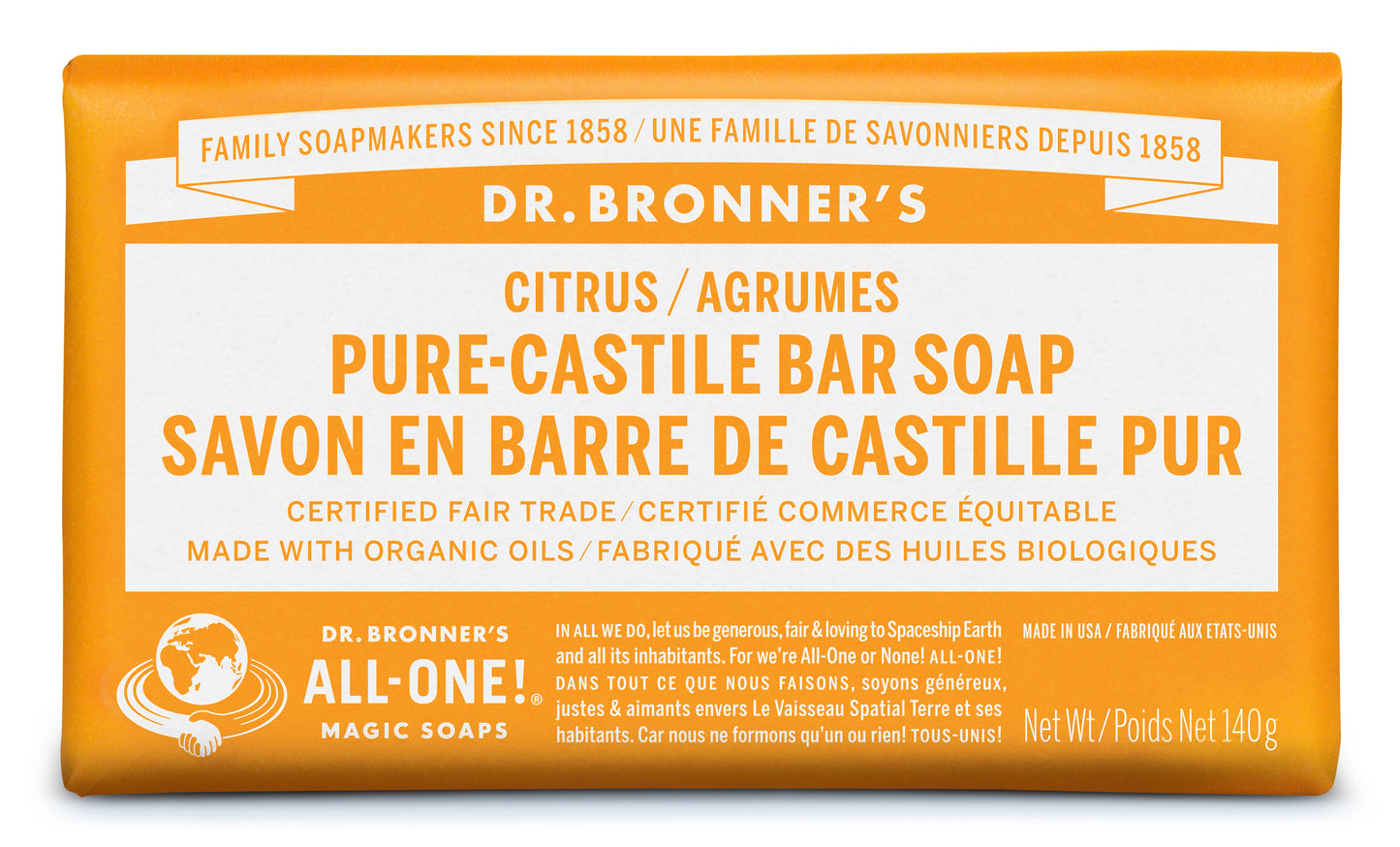Dr. Bronner's - Pure Castile Bar Soap Citrus