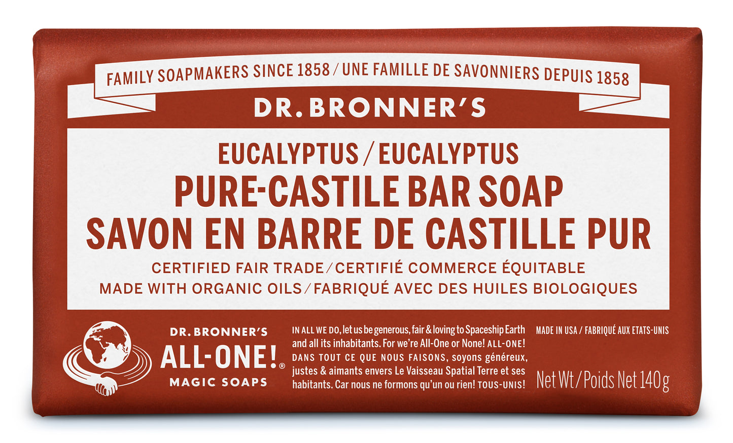 Dr. Bronner's - Pure Castile Bar Soap Eucalyptus
