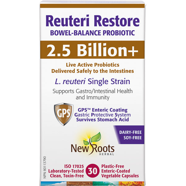 New Roots Herbal - Reuteri Restore Bowel-Balance Probiotic