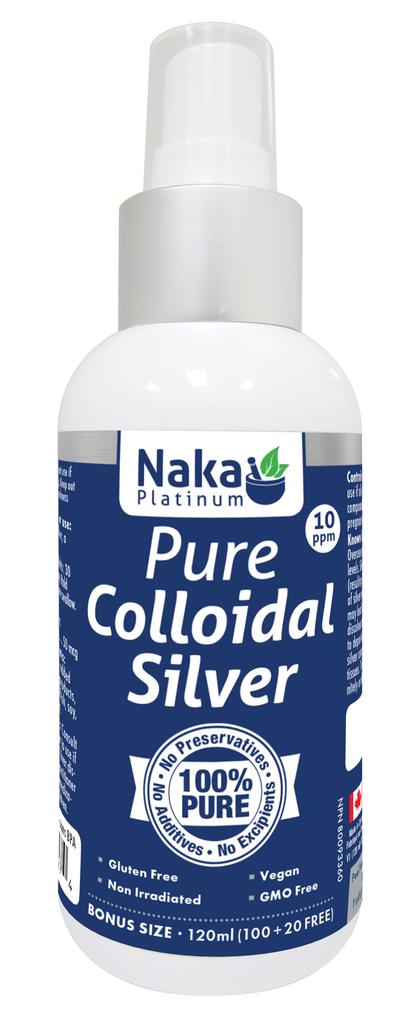 Naka - Pure Colloidal Silver Spray - Bonus Size
