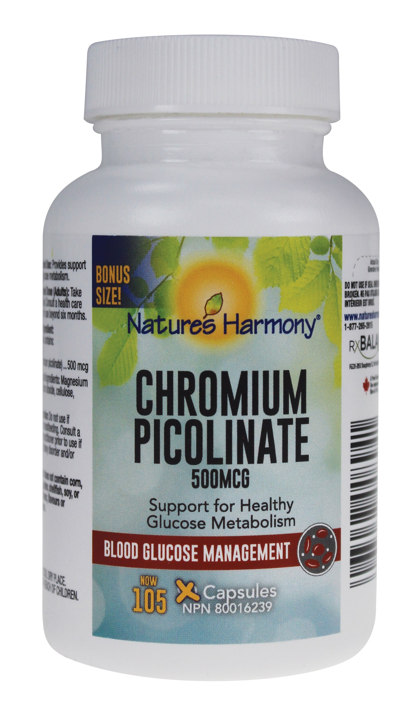 Nature's Harmony - Chromium Picolinate - Bonus Size