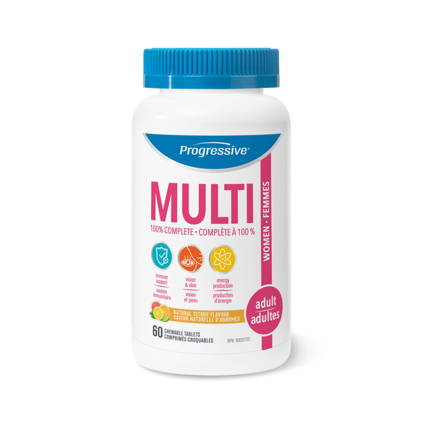 Progressive - Chewable Multi Adult Women - Natural Citrus Flavour
