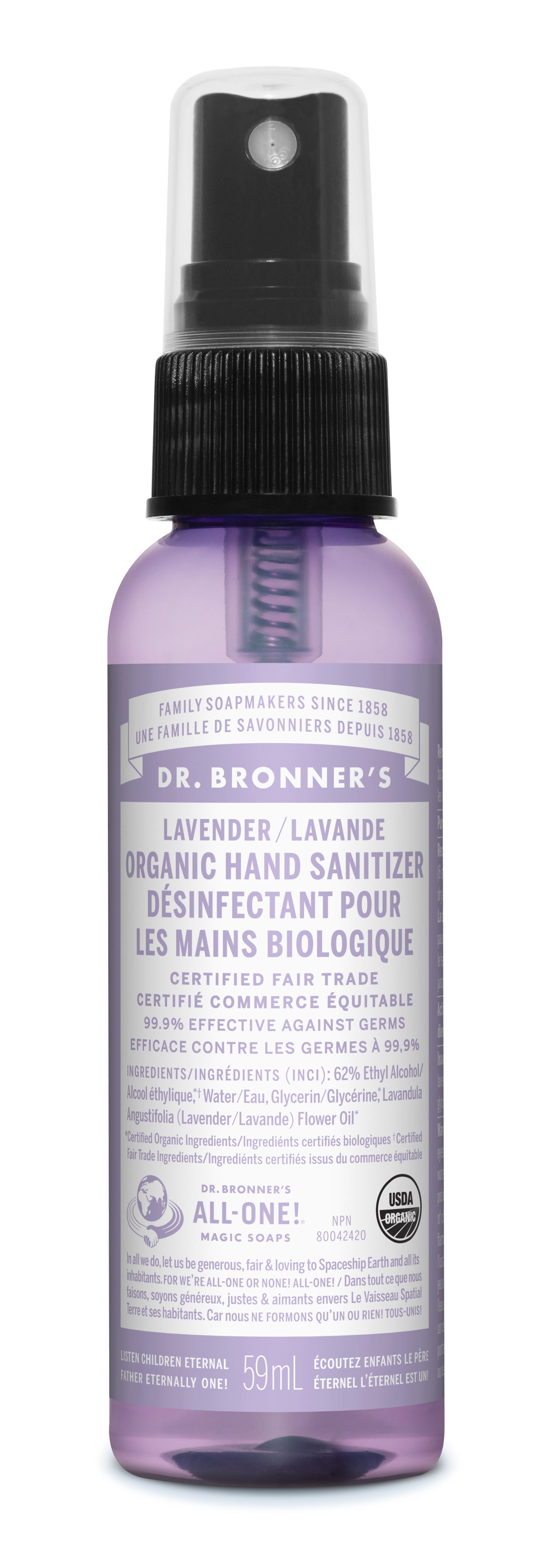 Dr. Bronner's - Hand Sanitizing Spray Lavender