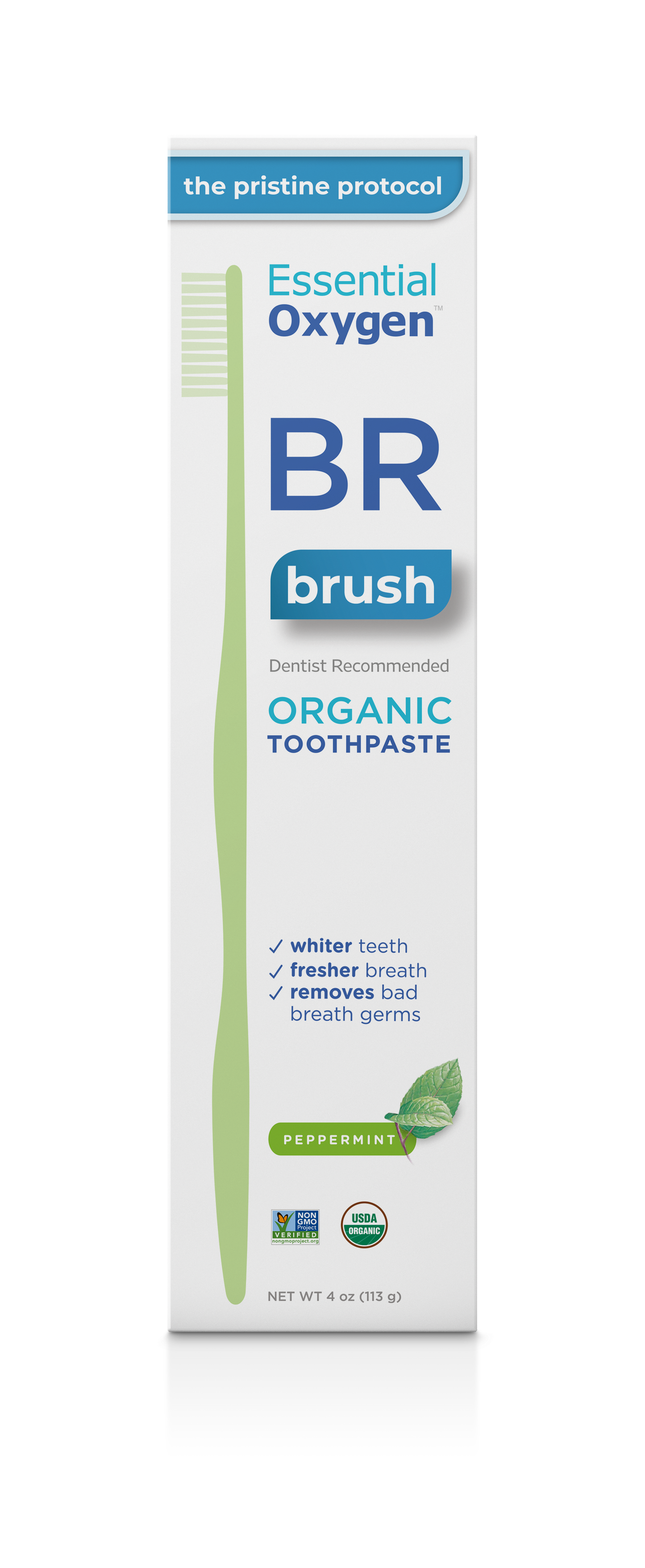 Essential Oxygen - BR ORGANIC TOOTHPASTE - Peppermint