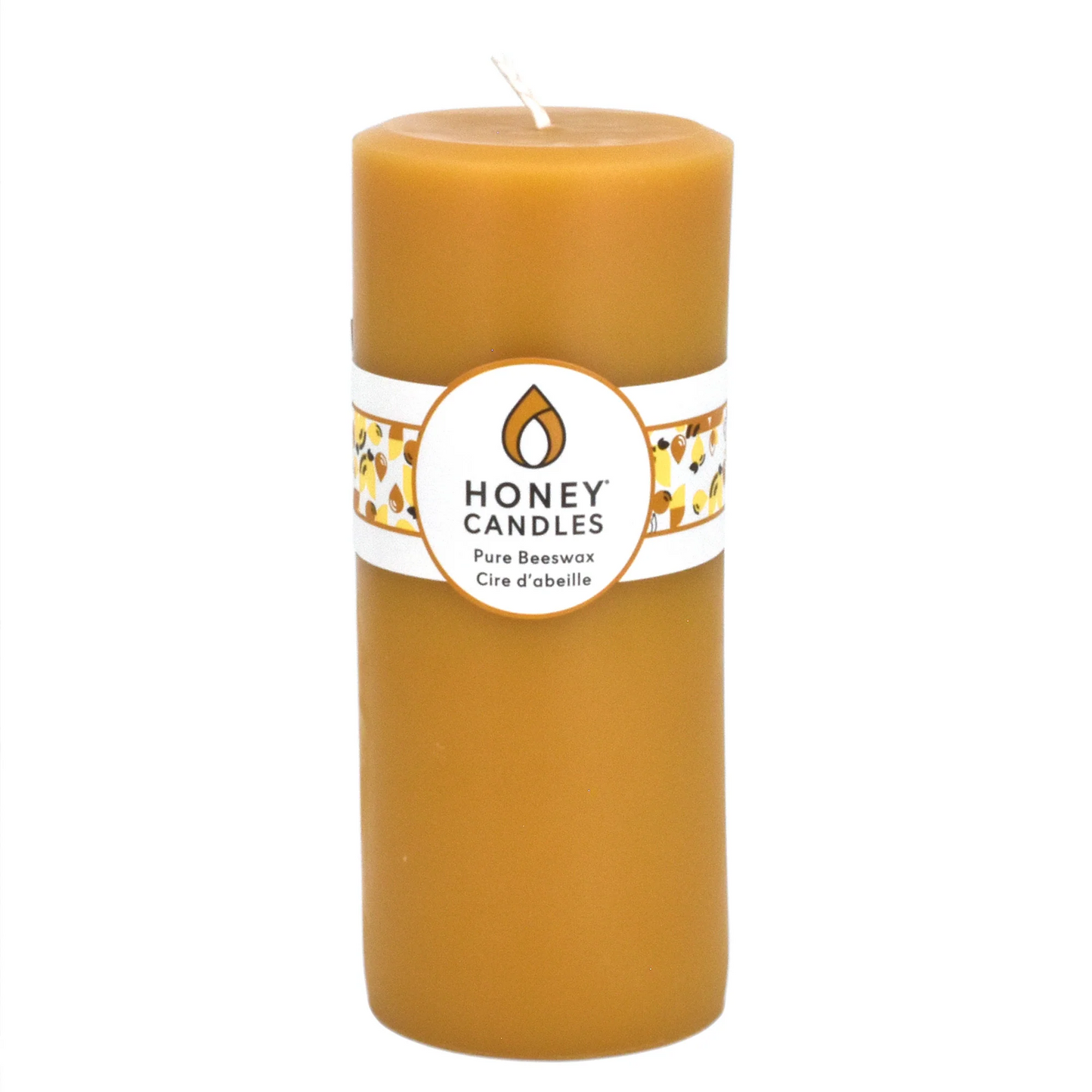 Honey Candles - 7" Round Pillar Natural