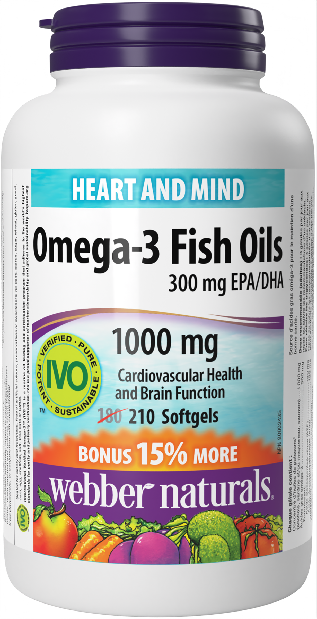 Webber Naturals - Omega-3 Fish Oils 1000mg