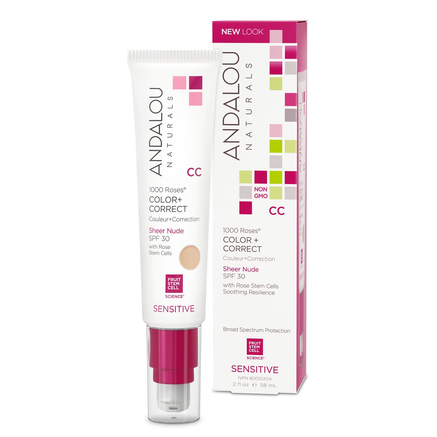 Andalou Naturals - 1000 Roses Colour + Correct Sheer Beige SPF 30