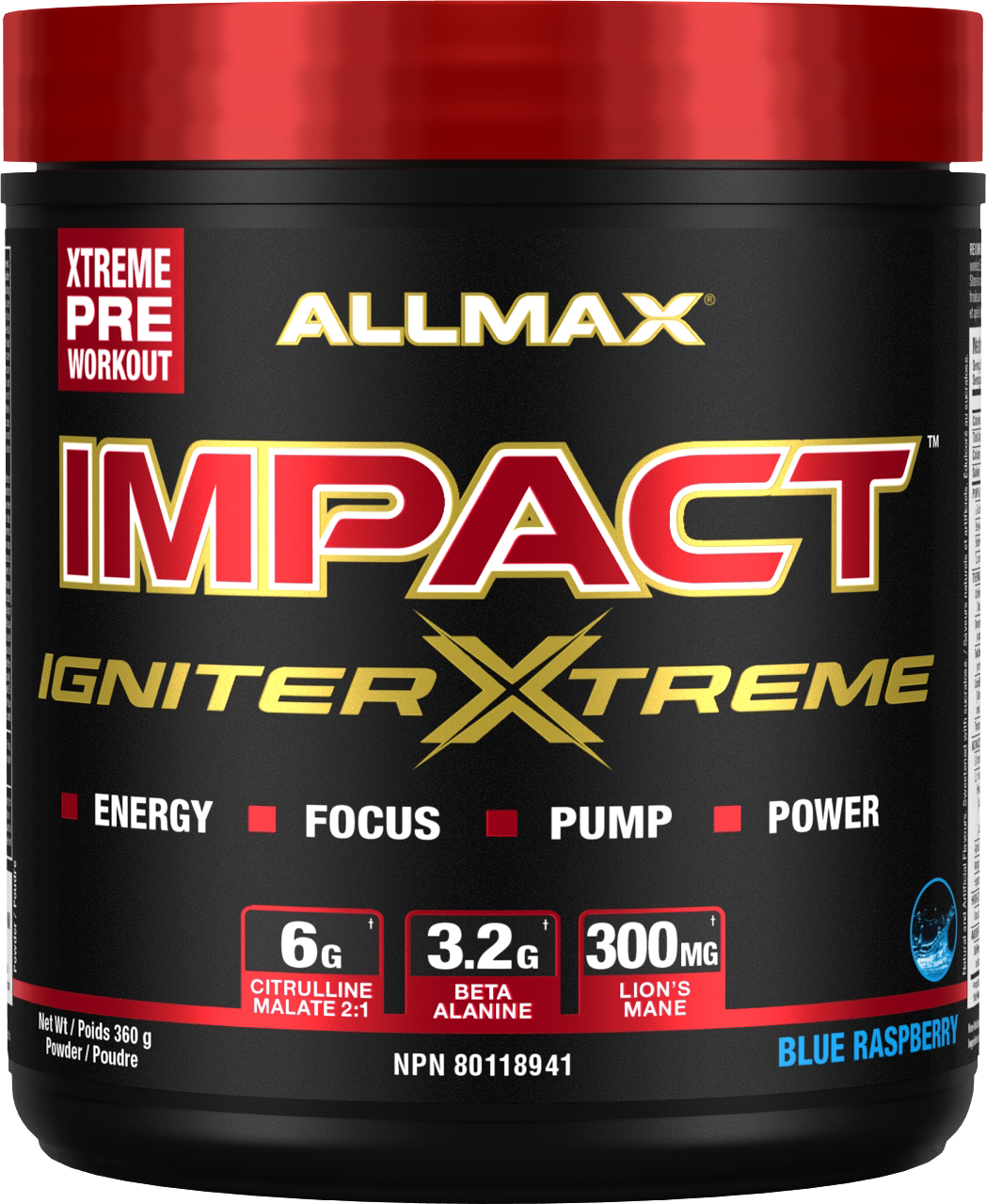 Allmax Essentials - Impact Igniter Xtreme Blue Raspberry