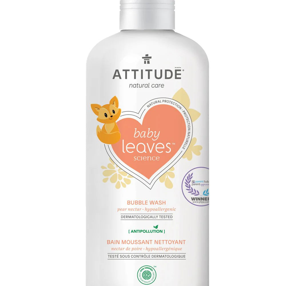 Attitude - Baby Leaves Bubble Wash Pear Nectar