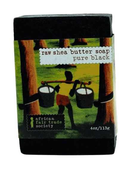 African Fair Trade Society - Shea Butter Soap Pure Black Unscented