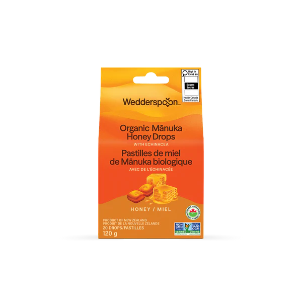 Wedderspoon - Organic Manuka Honey Drops - Honey with Echinacea
