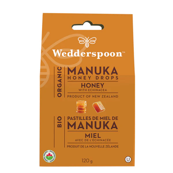 Wedderspoon - Organic Manuka Honey Drops - Honey with Echinacea