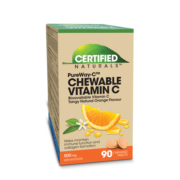 Certified Naturals - Pureway-C Chewable Vitamin C 500mg Tangy Natural Orange