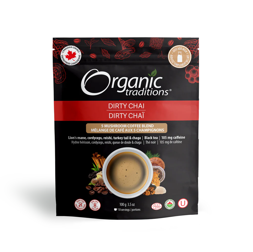Organic Traditions - Dirty Chai 5 Mushroom Coffee Blend