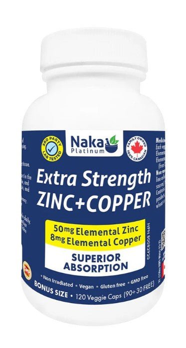 Naka - Zinc 50mg + Copper 8mg