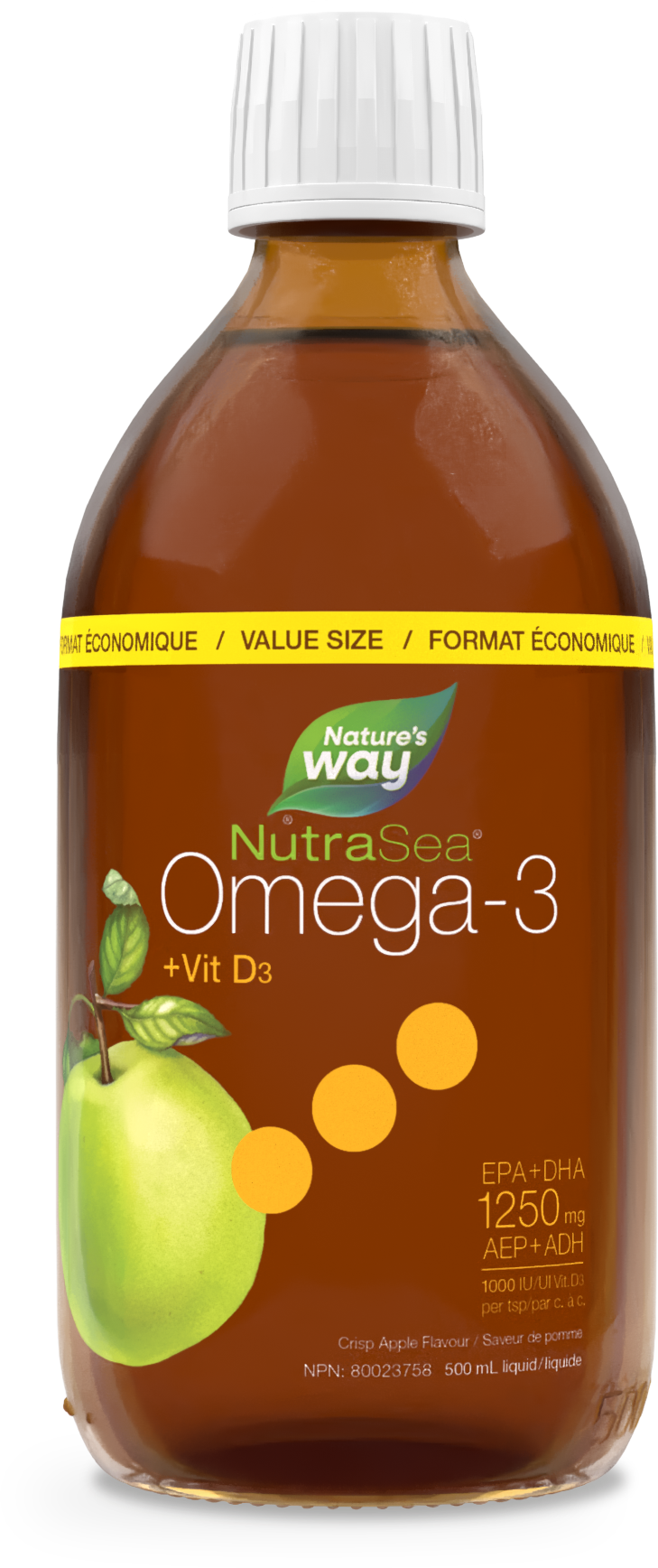 Nature's Way - NutraSea Omega-3 + Vitamin D - Apple Flavour