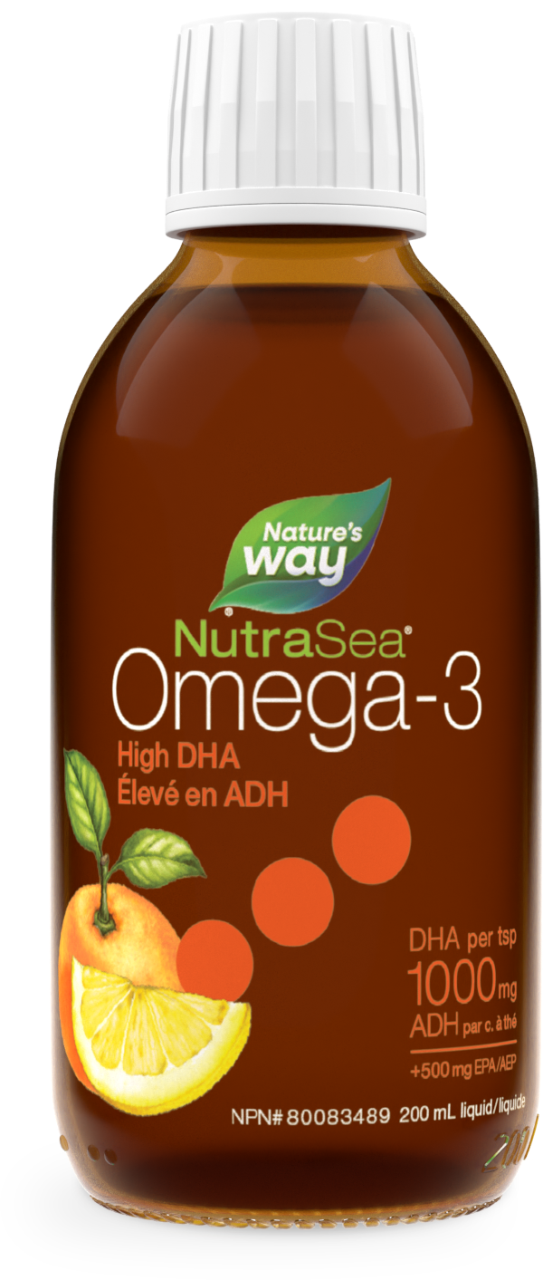 Nature's Way - NutraSea DHA Omega-3 Squid Oil High DHA - Juicy Citrus Flavour