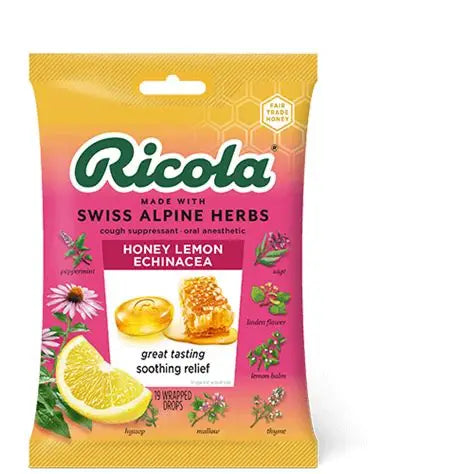 Ricola - Throat Lozenges - Honey Lemon with Echinacea