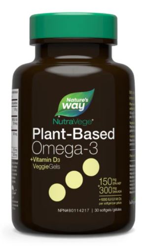 Nature's Way - NutraVege Plant Based Omega-3 + D3 - Fresh Mint Flavour