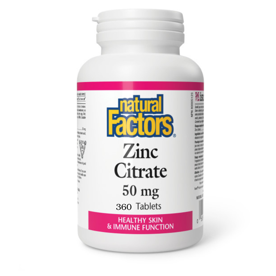 Natural Factors - Zinc Citrate - 50 mg