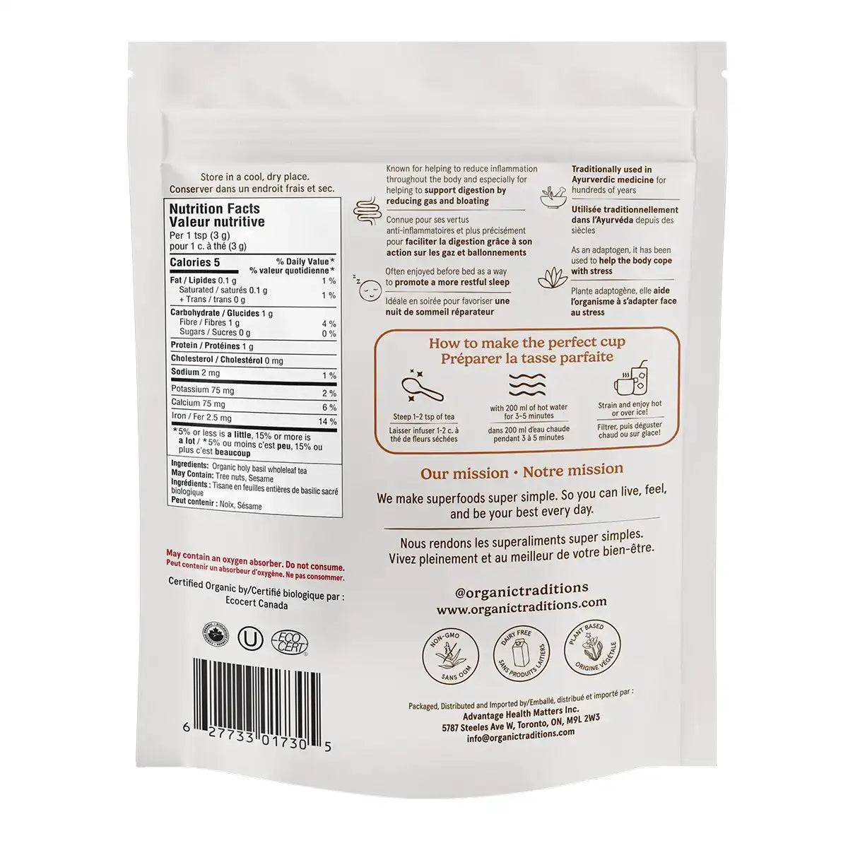 Organic Traditions - Holy Basil Tulsi Tea
