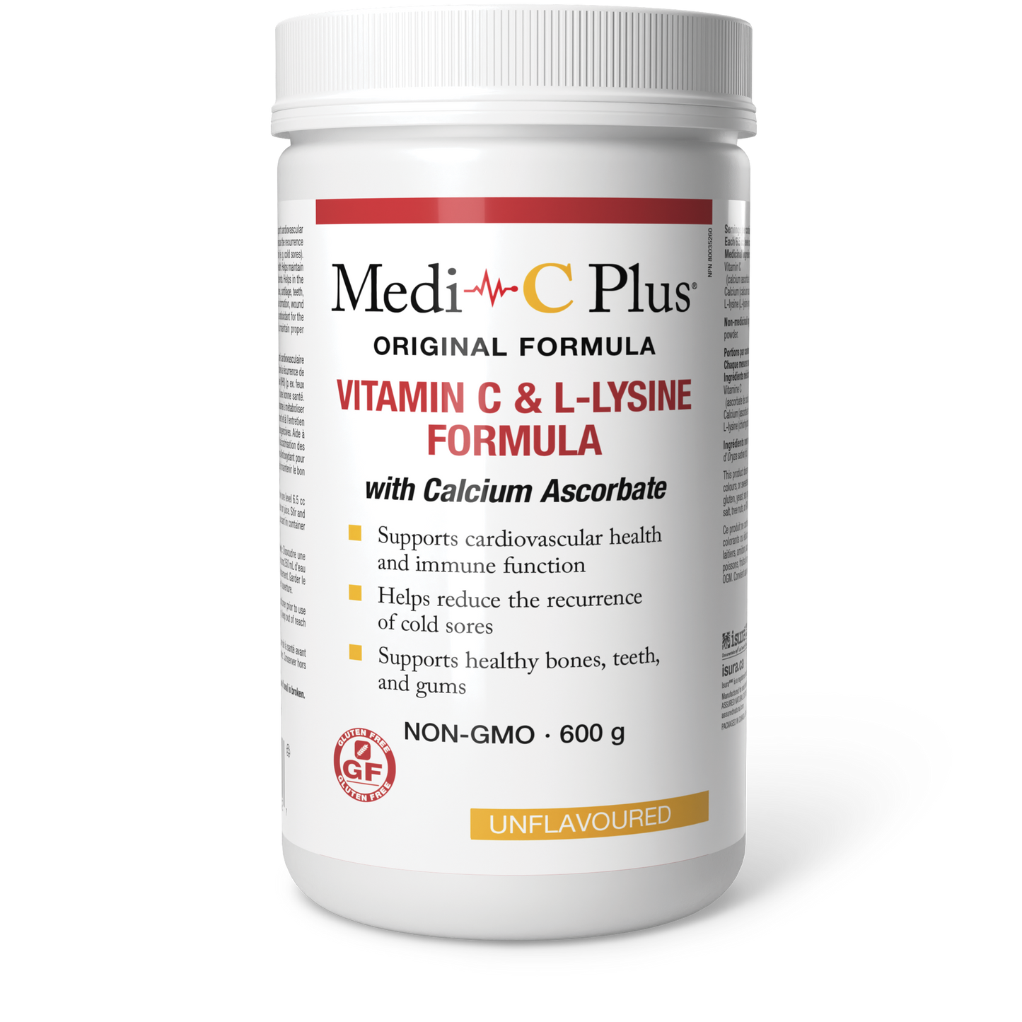 Medi-C Plus - Vitamin C & L-Lysine Formula w/Calcium Ascorbate Unflavoured
