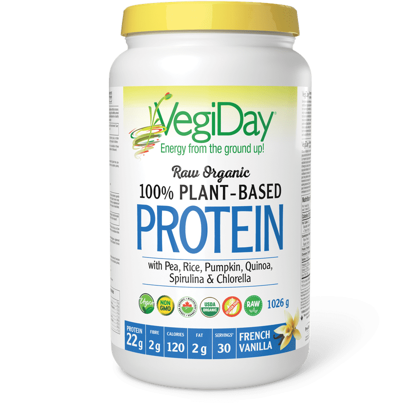 VegiDay - Raw Organic Plant-Based Protein - French Vanilla