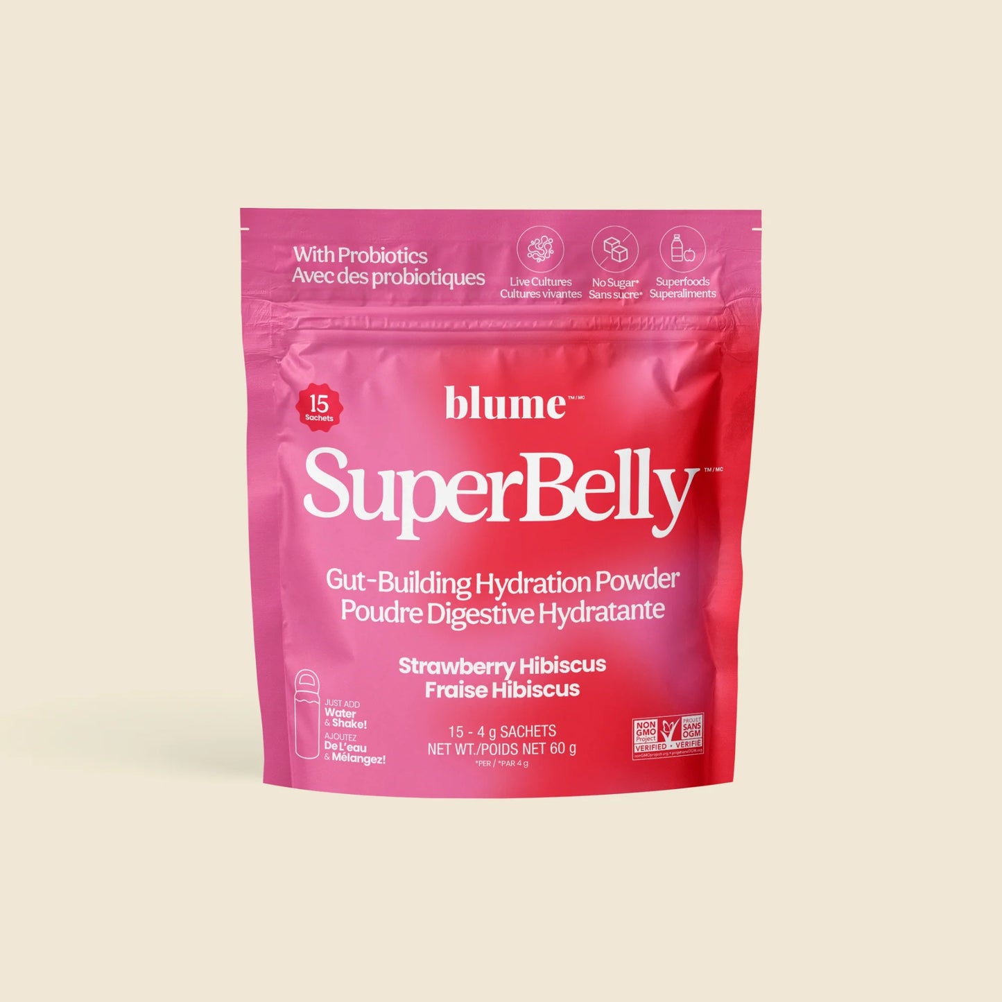 Blume - SuperBelly Hydration Powder - Strawberry Hibiscus