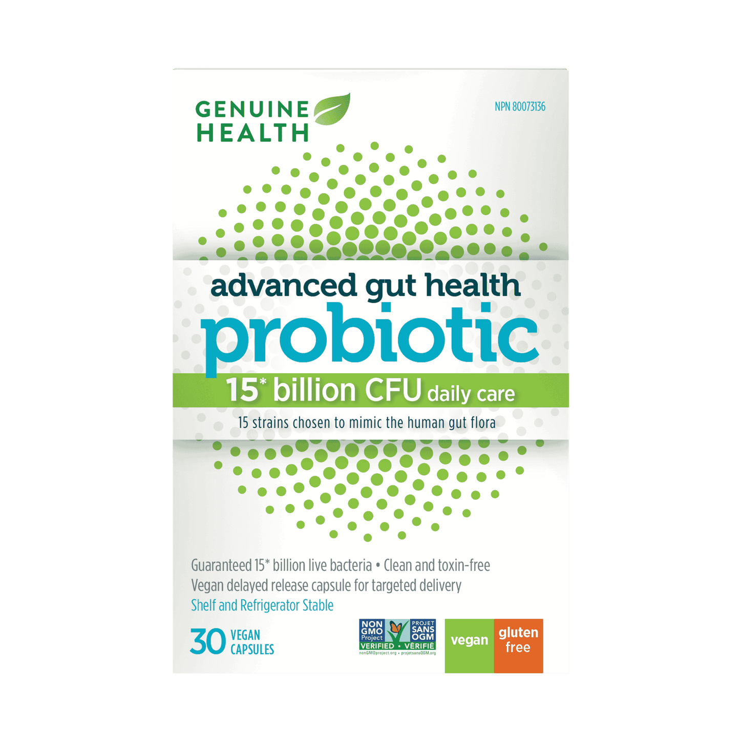 Genuine Health - Advanced Gut Health Probiotic 15 Billion