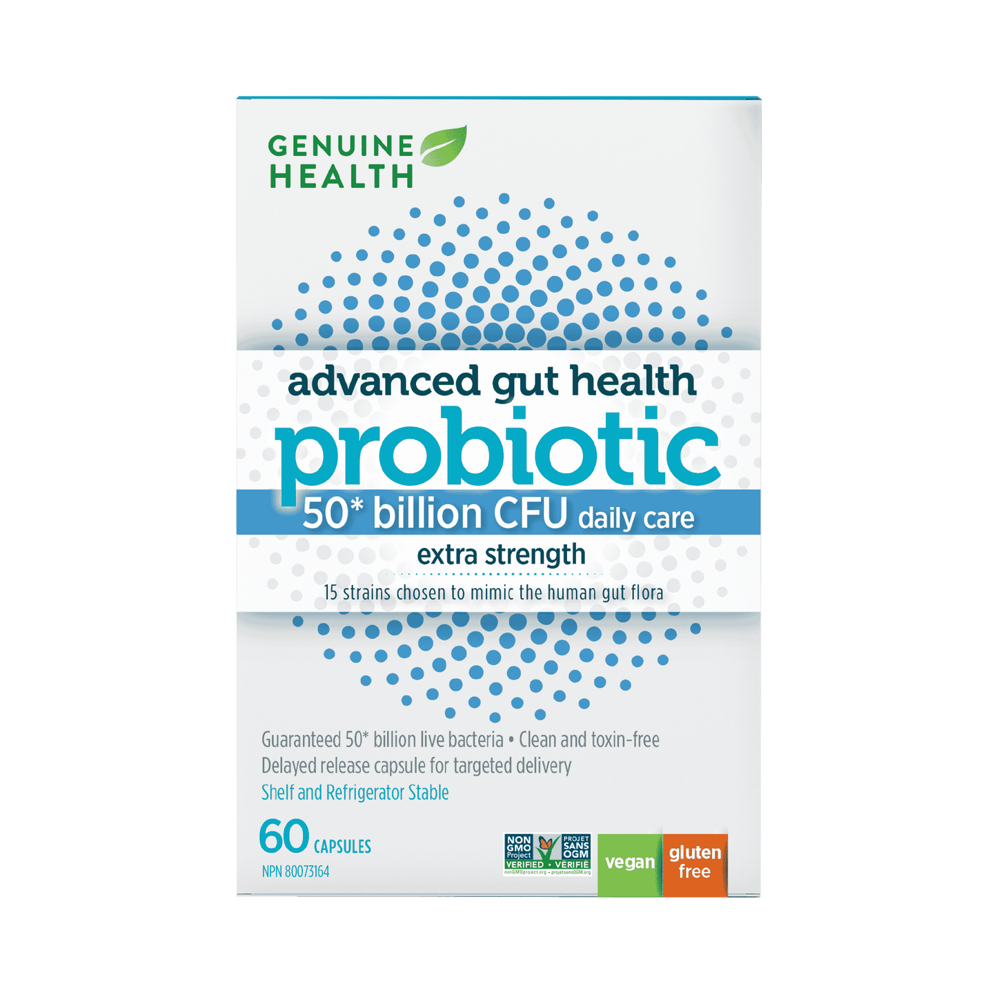 Genuine Health - Advanced Gut Health Probiotic 50 Billion Extra Strength