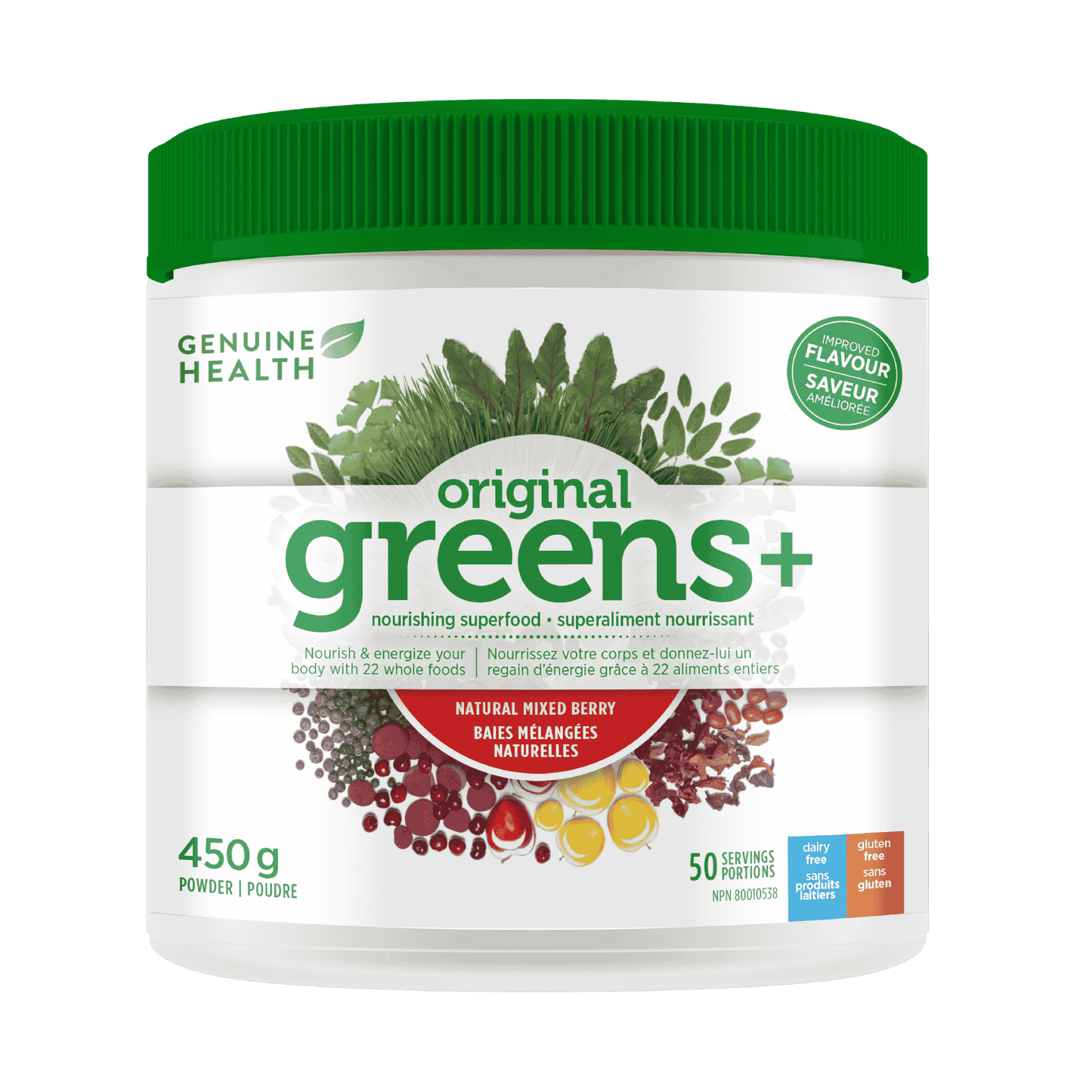 Genuine Health - Greens+ Natural Mixed Fruit
