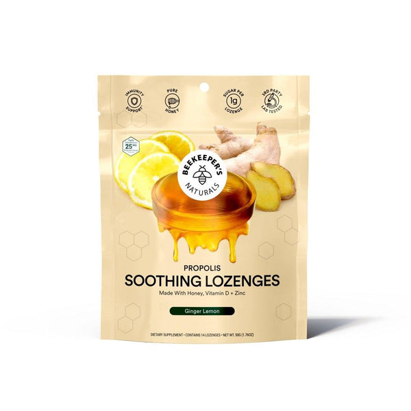 Beekeeper's Naturals - Propolis Lozenges Ginger Lemon