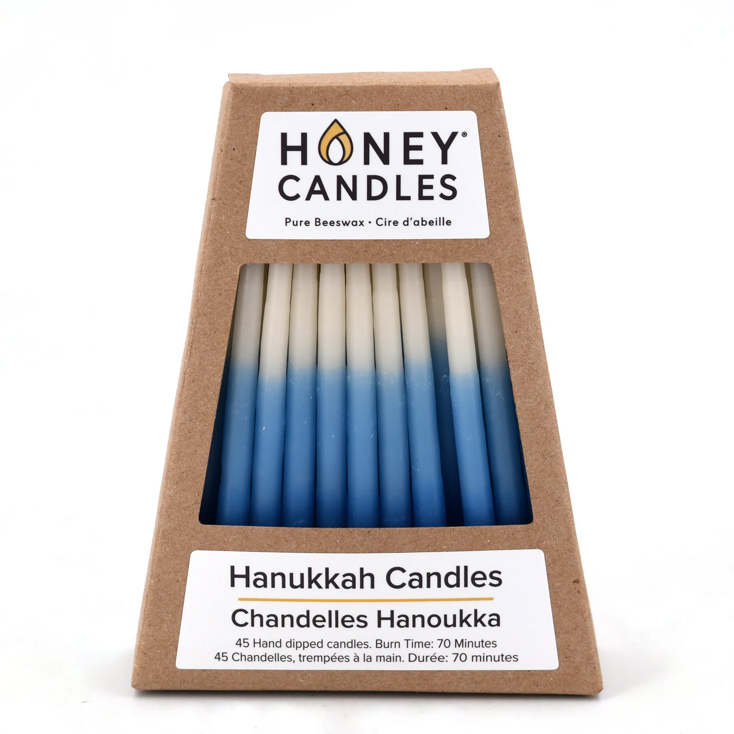 Honey Candles - Hanukkah Candles White & Blue (45)