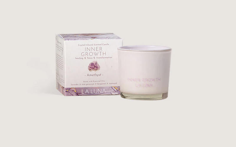La Luna - Inner Growth Amethyst Candle